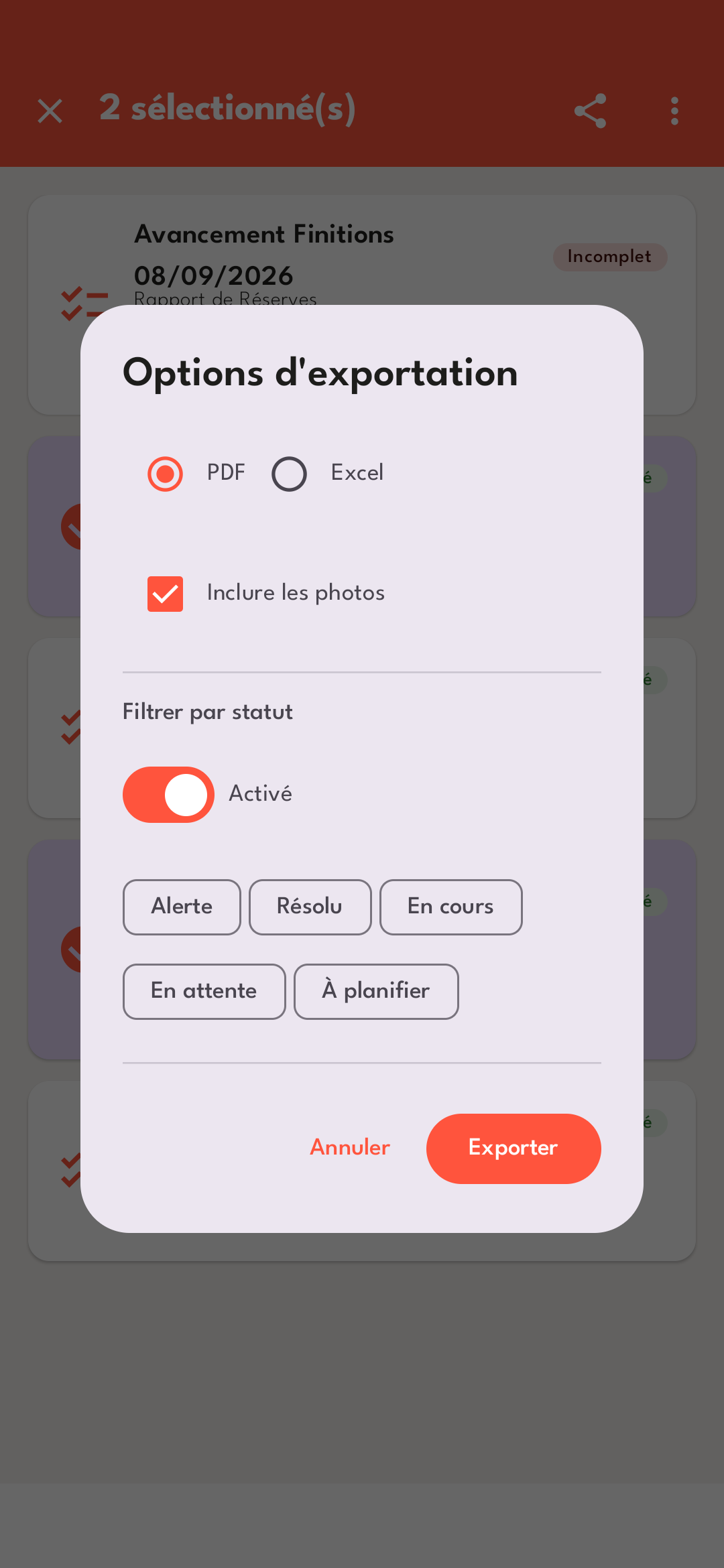 Export ZIP/PDF